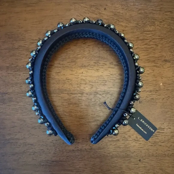 Nordstrom L.Erickson Hematite/Black Headband - Picture 2 of 6